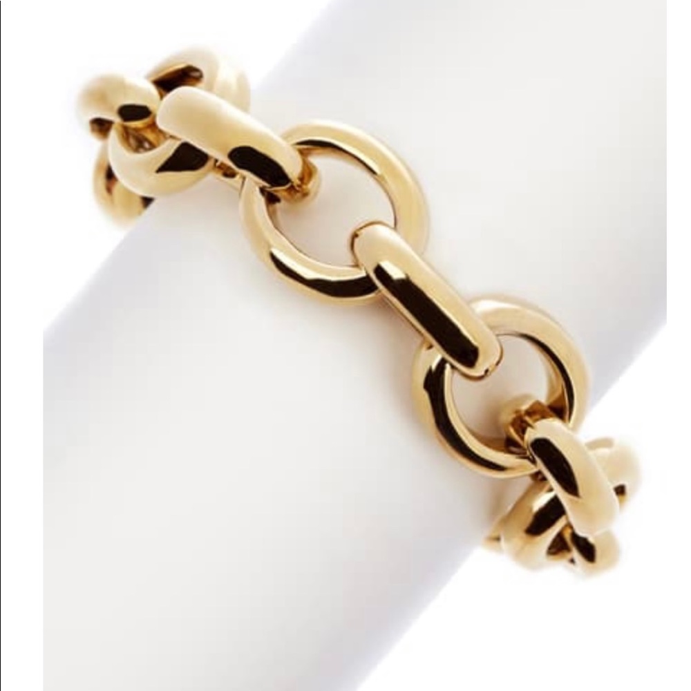 Rivka Friedman Polished 18kGold Bracelet, 8” ❤️🌻